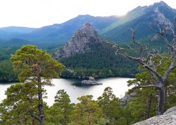 Borovoe view from Mount Bolectau